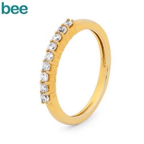 Image of Bee Jewelry 9 kt guld Fingerring blank, model 25567-CZ